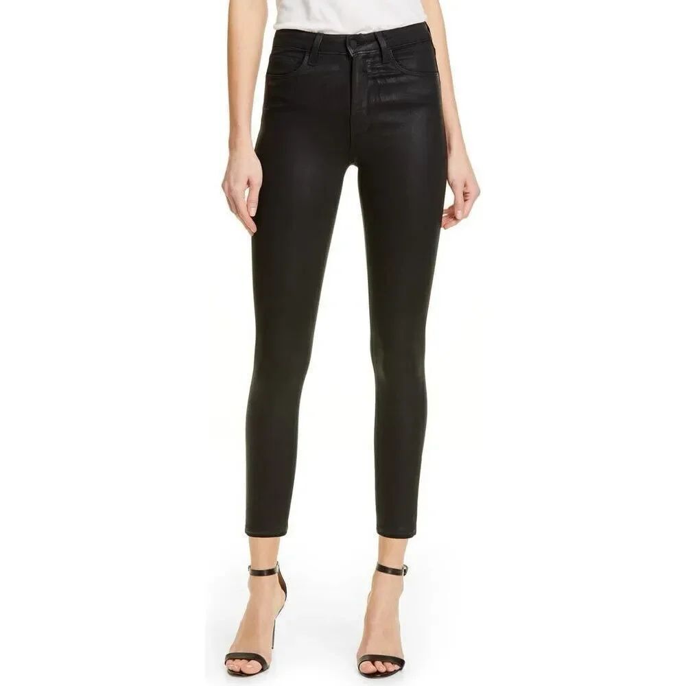 L’AGENCE Black Coated High Rise Skinny Jeans Women’s Size 27